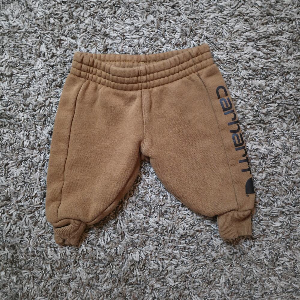 Carhartt Toddler Baby Sweatpants Size 6 Months Khaki Tan Brown